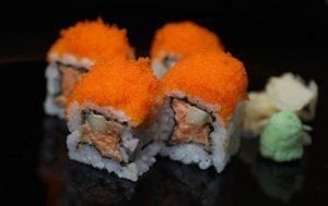 Spicy Tuna with Smelt Egg.